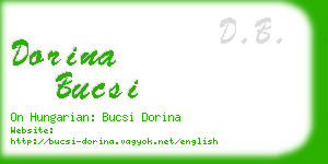 dorina bucsi business card